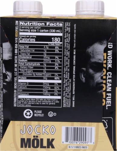 Jocko Vanilla Protein Shakes Perspective: back