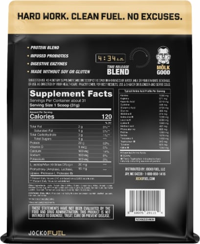 Jocko Molk Protein Powder - Vanilla Perspective: back
