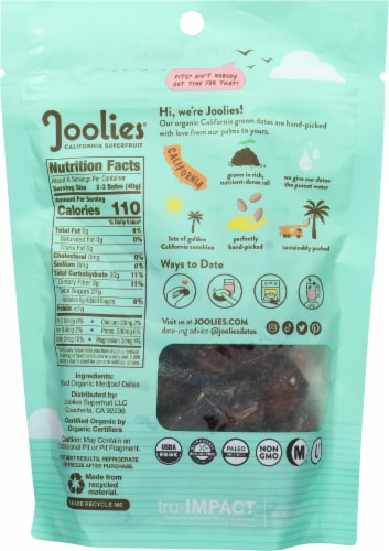 Joolies® Pit Free Medjool Dates Perspective: back