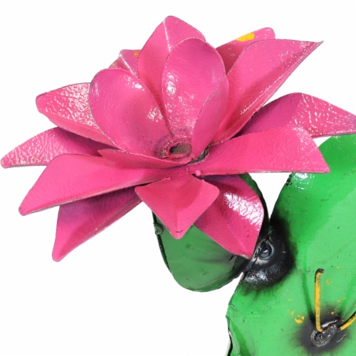 Sunnydaze Yellow-Needled Barrel Cactus Steel Indoor/Outdoor Statue - 17 ...