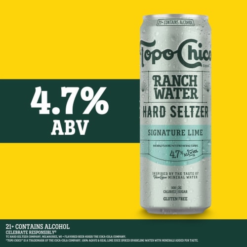 Topo Chico Ranch Water Gluten Free Hard Seltzer Perspective: back
