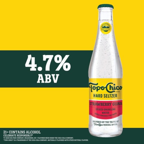 Topo Chico Strawberry Guava Gluten Free Hard Seltzer Perspective: back