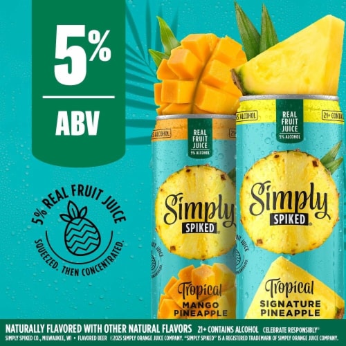 Simply Spiked Tropical Alcohol Beverages Variety Pack Perspective: back