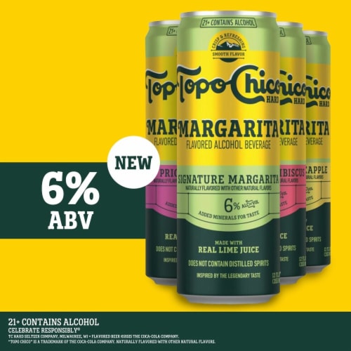 Topo Chico Hard Margarita Flavored Alcohol Beverage Variety Pack Perspective: back
