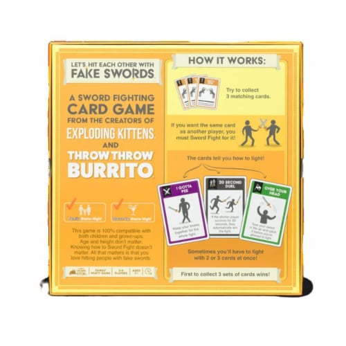 Exploding Kittens® Fake Swords™ Card Game Perspective: back