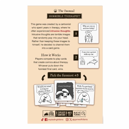 Exploding Kittens® Horrible Therapists™ NSFW Perspective: back