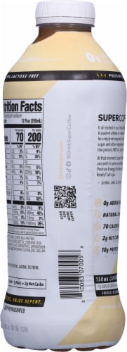 Super Coffee® Positive Energy Vanilla Latte Enchanced Coffee Perspective: back