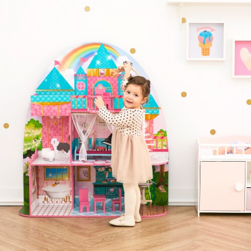 Olivia's Little World by Teamson Kids Furnished Castle Dollhouse for 12 ...