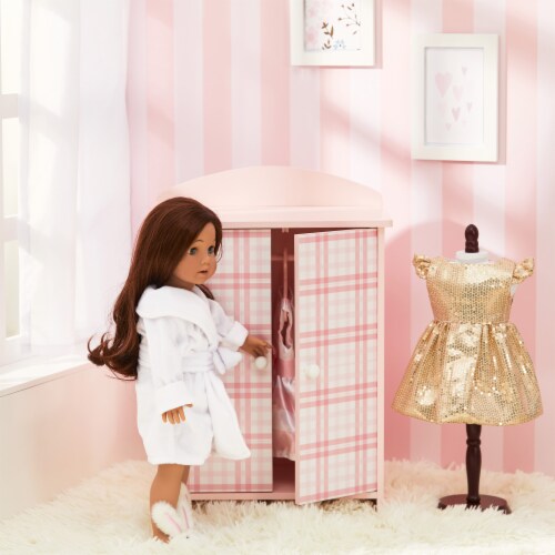Sophia's Aurora Princess Armoire, Robe, Slippers for 18  Dolls, Pink Perspective: back