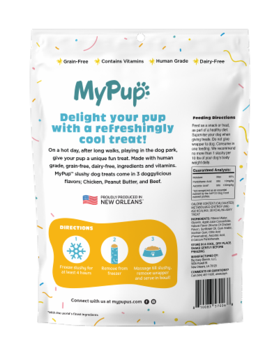 MyPup™ Chicken Flavored Slushy Dog Treats Perspective: back
