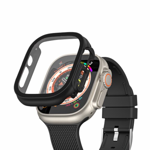 WITHit Apple Watch 49mm Ultra FP Glass Bumper - Black Perspective: back