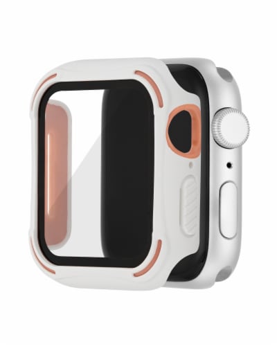 WITHit Apple Watch/Pink Rugged Bumper with Integrated Glass Protection Perspective: back