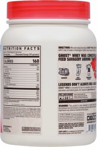 Ghost® Chips Ahoy® Whey Protein Powder Perspective: back