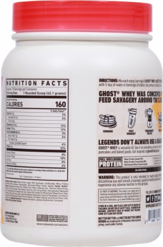 Ghost® Nutter Butter® Whey Protein Powder Perspective: back