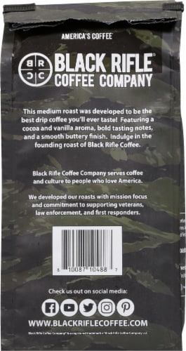 Black Rifle Coffee Company Just Black Medium Roast Ground Coffee Perspective: back