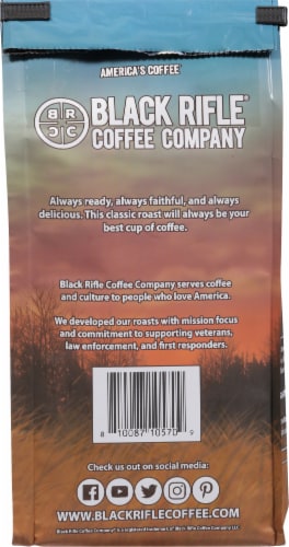 Black Rifle's Loyalty Light Roast Ground Coffee Perspective: back