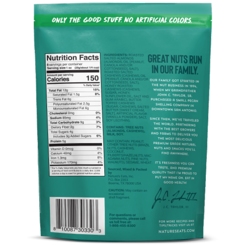 Nature's Eats Nuts for Cashews Cashew Crave Mix 8oz Perspective: back
