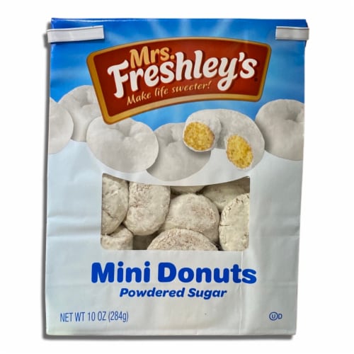 Powdered Sugar Mini Donuts by Mrs. Freshley's Bundled by Tribeca Curations | 10 Oz Bag | Valu Perspective: back