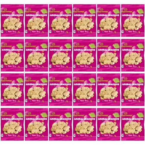 Mixed Berry Animal Crackers by Appleways | .9 Ounce | Pack of 24 Perspective: back
