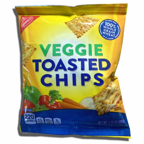 100% Whole Grain Veggie Wheat Thin Toasted Chips Bundled by Tribeca Curations | 1.75 Ounce | Perspective: back