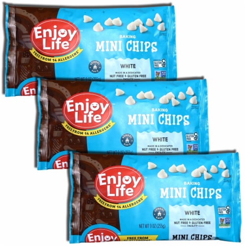 Tribeca Curations | White Chocolate Mini Baking Chips, Allergen Free, School Approved | 9 Oun Perspective: back
