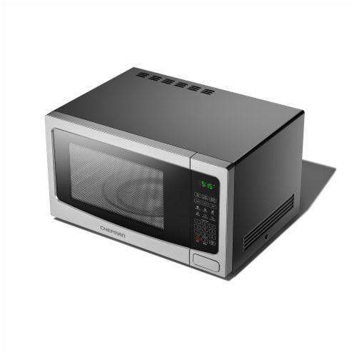Chefman 1.1 Cubic Foot Countertop Microwave Oven - Stainless Steel Perspective: back