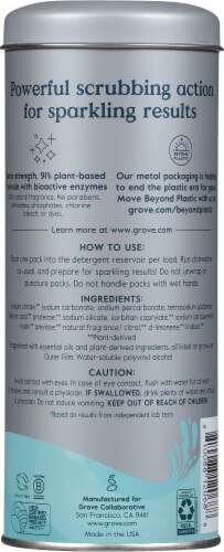 Grove Co.™ Pure Power Lemon & Eucalptus Dishwasher Detergent Packs Perspective: back