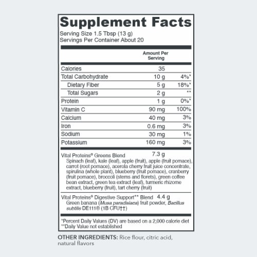 Vital Proteins Green Apple Daily Greens Perspective: back