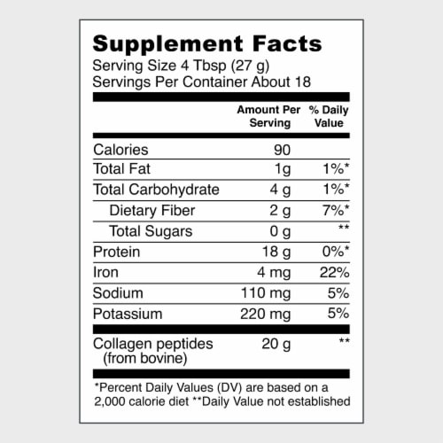 Vital Proteins® Chocolate Collagen Peptides Powder Perspective: back
