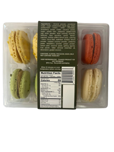 Les Macarons d'Olivier France Pastry Assorted French Macarons Perspective: back