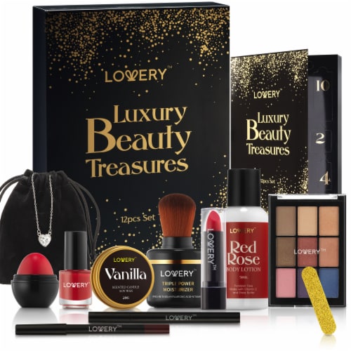12 Days Luxury Beauty Advent Calendar, 22-Pc. Makeup & Skincare Gift Set Perspective: back