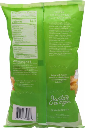 Siete Chili Lime Grain Free Puff Snacks Perspective: back