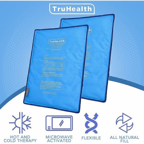 Truhealth Ice Pack for Injuries (Pack of 2) - FSA HSA Approved Hot & Cold  Gel Reusable Ice Packs Back Pain Relief, Icing Injuries