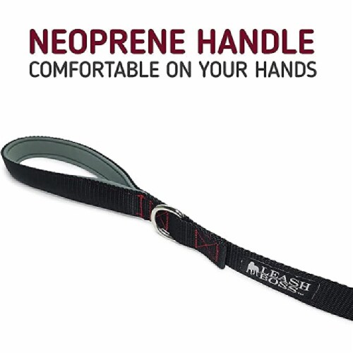 Leashboss Xl Leash W Handle 1In Width Black 15 Ft X Small Harris Teeter