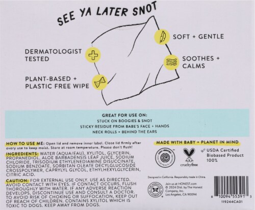 Honest® Sniffer Soothers Wipes Perspective: back