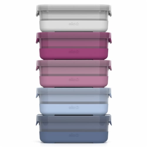Ello 10 Piece Plastic Meal Prep Set - Assorted Colors Perspective: back