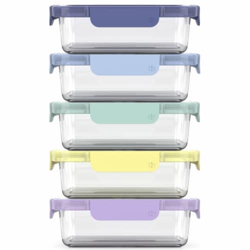 Ello Color Lock Leak Proof Glass Meal Prep Set - Assorted Colors Perspective: back