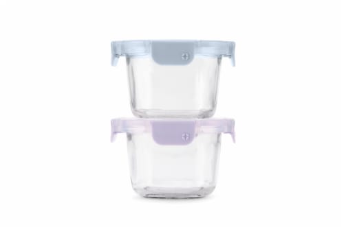 Ello Color Lock Glass Meal Prep Set Perspective: back