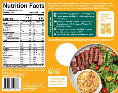 eat Meati® MushroomRoot™ Classic Steaks Perspective: back