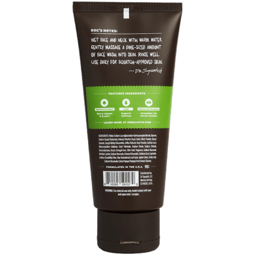 Dr. Squatch® Cool Fresh Aloe Men's Natural Face Wash Perspective: back