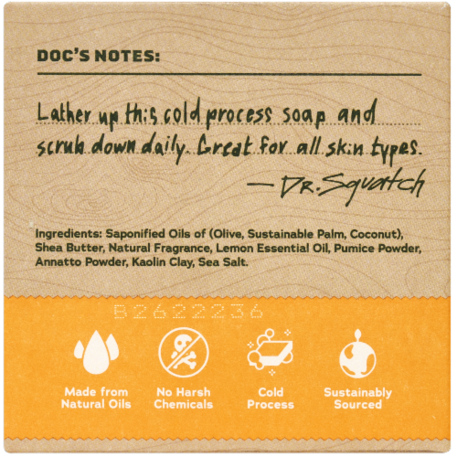 Dr. Squatch® Summer Citrus Bar Soap Perspective: back