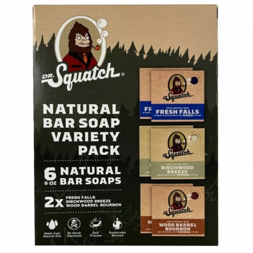 Dr. Squatch Natural Bar Soap, Variety Pack, 5 Ounce (Pack of 6), 1 unit -  Kroger