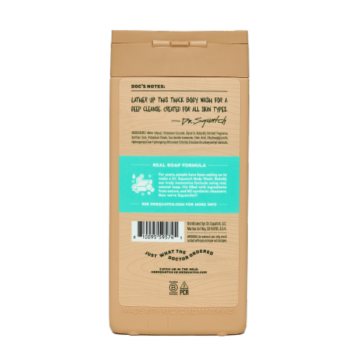Dr. Squatch® Coconut Castaway Men’s Natural Body Wash