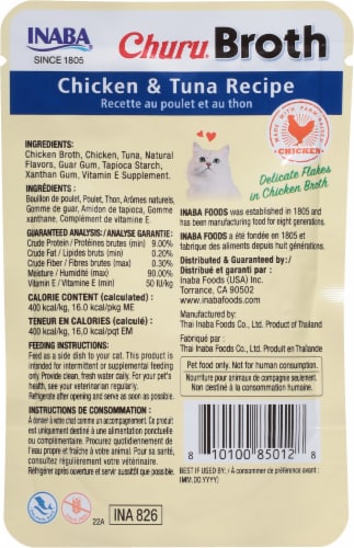 Inaba® Churu® Broth Chicken & Tuna Recipe Wet Cat Food Perspective: back