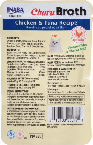 Inaba® Churu® Broth Chicken & Tuna Recipe Wet Cat Food Perspective: back