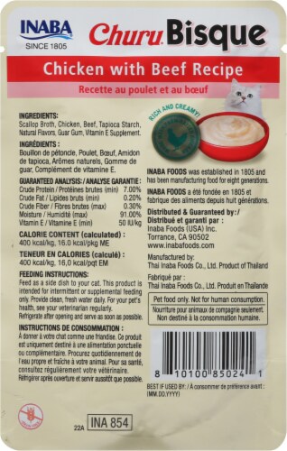 Inaba Churu Chicken With Beef Bisque Wet Cat Food Perspective: back