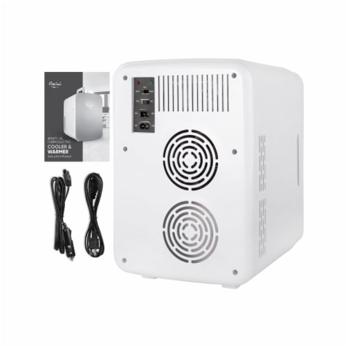 Cooluli Infinity 10 Liter Portable Compact Mini Fridge - White Perspective: back