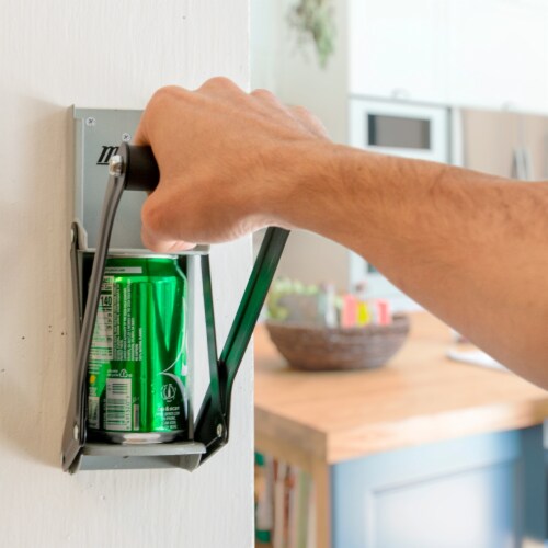 McKay 12 oz. Metal Can Crusher, Heavy-Duty Wall-Mounted Smasher 