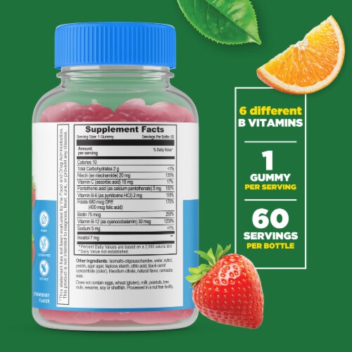 Lifeable® Sugar Free Vitamin B Complex with Vitamin C Gummies Energy