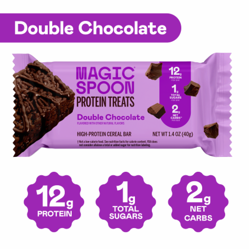 Magic Spoon® High-Protein Gluten-Free Double Chocolate Cereal Treat Bars Perspective: back